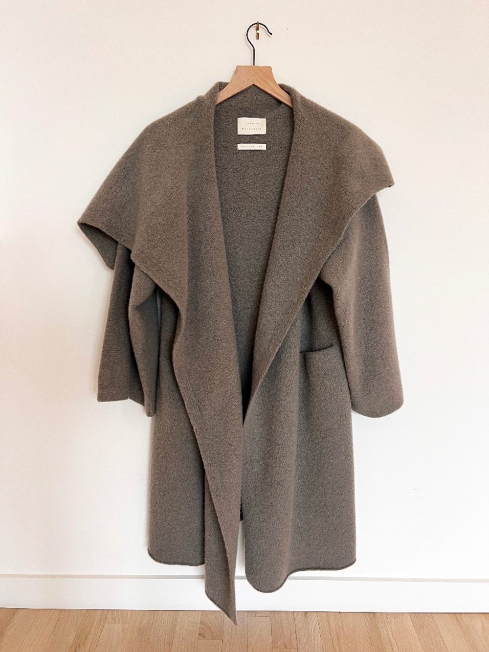 Lauren Manoogian Cashmere Shawl Collar Open Cardigan